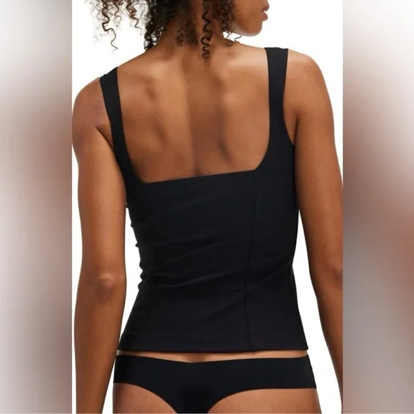 Intimately by Free People Black Sweetheart Corset Tank Top | Size Medium | NWOT - Picture 2 of 13